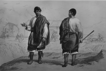 Miners of Chile, engraved by F. Lehnert